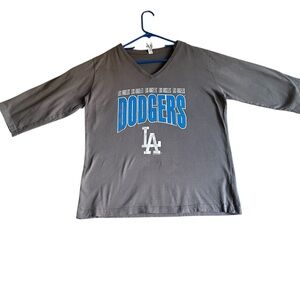 LIVE AND TELL WOMANS LA DODGERS 3/4 SLEEVE T-SHIRT SZ XL